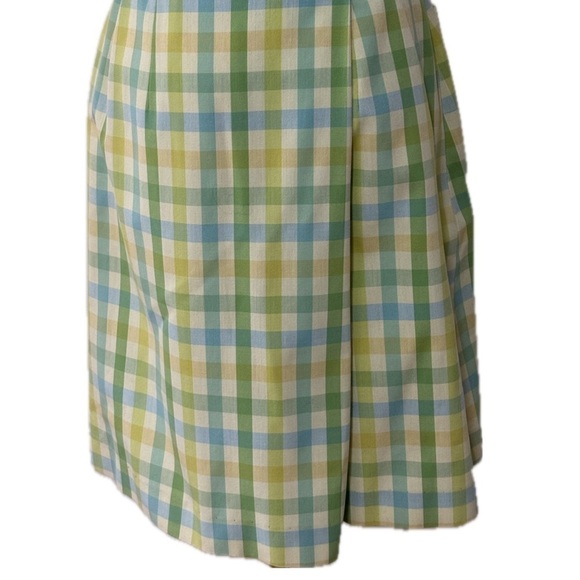 60s CULOTTES JANTZEN PASTEL PLAID ATHLEISURE MID-CENTURY SKORT TENNIS GOLF SZ 12 - Picture 5 of 12
